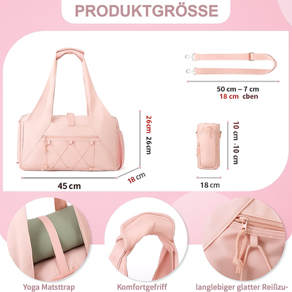 Funktionelle Yoga Tasche mit integriertem Schuhfach