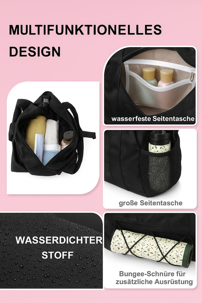 Funktionelle Yoga Tasche mit integriertem Schuhfach